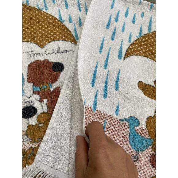 ZIGGY By Tom Wilson Bath Towel Set Royal Treasure Every Dog Needs A Friend VTG - Picture 5 of 16